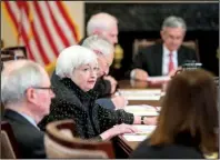  ?? AP/ANDREW HARNIK ?? Federal Reserve Chairman Janet Yellen speaks Monday at a board of governors meeting in Washington, D.C.