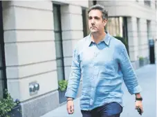  ??  ?? Cohen es conocido por haber pagado 130 mil dólares a la estrella porno Stormy Daniels para que no hiciera pública una supuesta relación con Trump.