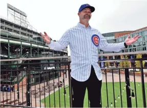  ?? MATT MARTON/AP ?? David Ross was formally introduced as the new Cubs’ manager on Oct. 28 at Wrigley Field.