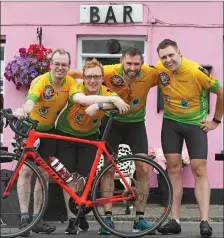  ??  ?? John Spaight, Eoin O’Catháin, Ian Griffin and John Griffin, Cycling in the 35th Annual Ring of Kerry Charity Cycle, Ireland’s Biggest Charity event, the 175 km cycle has raised over 15 million for 150 charities, supported by 1400 volunteers on the...