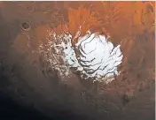  ??  ?? Imagen de la zona en el polo sur de Marte.
