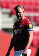  ??  ?? Bristol City players, from left, midfielder Tyreeq Bakinson, goalkeeper Dan Bentley, centre-back Tomas Kalas, midfielder Han-Noah Massengo and forward Antoine Semenyo