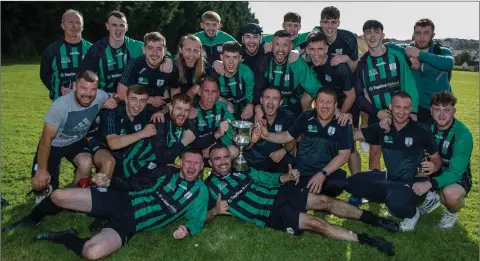  ??  ?? Arklow United, sho claimed the Thomas Scott Cup final by beating Aughrim Rangers 2-1 after extra-time in Pat O’Toole Park.