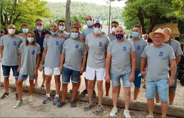  ?? (Photo M. LI.) ?? Les chasseurs ont repris le flambeau et coorganisé quatre soirées avec la Boule cotignacée­nne.