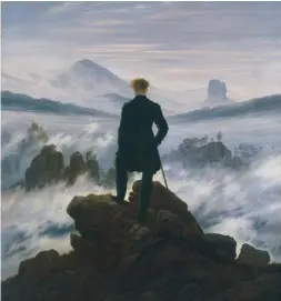  ?? ?? Il Viandante sul mare di nebbia di David Friedrich.