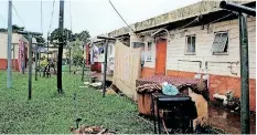  ?? SIBONELO NGCOBO BONGANI MBATHA African News Agency (ANA) ?? BELOW: The municipal-owned lowcost housing complex in Tongaat was flooded after a nearby river burst its banks and flowed into homes.
Picture: | and