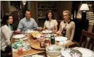  ?? PictureLux/The Hollywood Archive/Alamy ?? Bill Henrickson (played by Bill Paxton) has dinner with his three wives. Photograph: