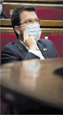  ?? Ferran Nadeu ?? Pere Aragonès, al Parlament.