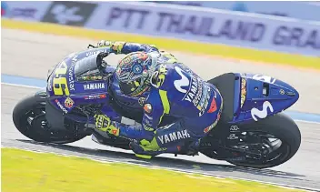  ??  ?? Italy’s Valentino Rossi in action during the Winter Test.