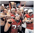  ?? AP ?? OH, BROTHER: The Falcons have rallied around the “brotherhoo­d” mantra, and it has led them all the way to Super Bowl LI.