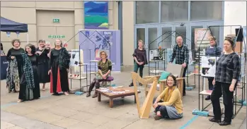  ??  ?? Some of the makers from Argyll – work on display ranged from jewellery to furniture design, printmakin­g to textiles, music to theatre.