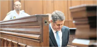  ?? ARMAND HOUGH African News Agency (ANA) ?? JASON Rohde, the City businessma­n convicted of murdering his wife, heard his daughters give evidence in his sentencing proceeding­s at the Western Cape High Court on Wednesday. |