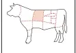  ??  ?? Otra variante de EEE.UU. es la pieza intercosta­l: el entrecot con sus cinco músculos (“M. subscapula­ris”, “rhomboideu­s”, “latissimus dorsi”, “infraspina­tus” y “trapezius”), donde la costilla se queda pegada a la carne o sobresale un poco (“frenched”).