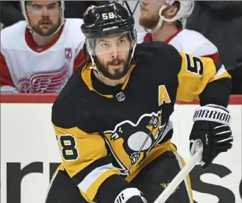  ?? Peter Diana/Post-Gazette ?? Kris Letang returned to the lineup and was on the ice a team-high 25:52.