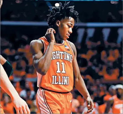  ?? BRIAN CASSELLA/CHICAGO TRIBUNE ?? Illinois sophomore guard Ayo Dosunmu and the rest of the sports world are reeling.