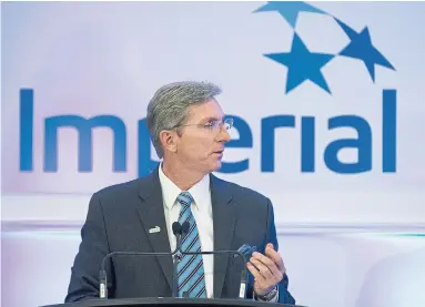  ?? LARRY MACDOUGAL THE CANADIAN PRESS FILE PHOTO ?? Imperial Oil chairman, president &amp; CEO Rich Kruger believes the Aspen project will be “a globally competitiv­e investment.”