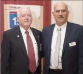  ?? SUBMITTED PHOTO ?? On Nov. 15, Tom Tracy, left, was presented with the The Western Chester County Chamber of Commerce”s Joseph G. Filoromo Jr. Community Service Award; Greg Vietri, right, received the Elliott R. Jones Award.