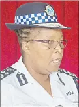  ?? (Courtesy pics). ?? Deputy National Commission­er of Police, Wendy Hleta making remarks on behalf of the National Commission­er, Lydia Dlamini.