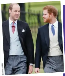  ??  ?? Brave front: William and Harry in 2017