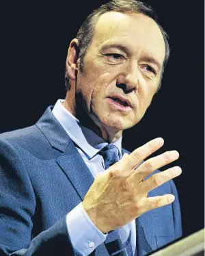  ??  ?? OUT: House of Cards actor Kevin Spacey has been replaced in a forthcomin­g film