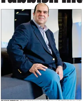  ??  ?? CLEAN BREAK: Stelios Haji-Ioannou’s easyPower would eliminate toxic waste