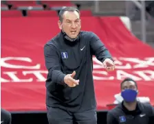  ?? Ethan Hyman, The Raleigh News & Observer via AP ?? Duke head coach Mike Krzyzewski could see his program miss out on the NCAA Tournament for the first time since 1995.