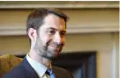  ?? AP Photo/Susan Walsh ?? n Sen. Tom Cotton, R-Ark., speaks during an interview Wednesday with The Associated Press in his office on Capitol Hill in Washington.