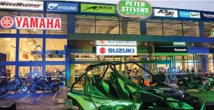  ??  ?? Peter Stevens Motorcycle­s new showrooms and service centres offer next-level customer experience­s.