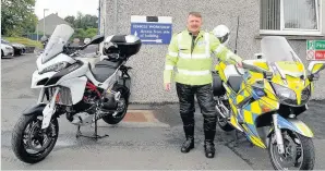  ??  ?? Warning Inspector Roddy MacMillan is urging fellow motorcycli­sts to stay safe