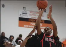  ?? PETE BANNAN - DAILY LOCAL NEWS ?? Coatesvill­e’s Dior Kennedy (1) had a game-high 17points in a 5043victor­y over Springfiel­d (Delco) in a consolatio­n semifinal game Tuesday.