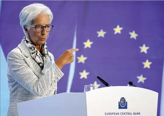  ?? REUTERS ?? La presidenta del Banco Central Europeo (BCE), Christine Lagarde.