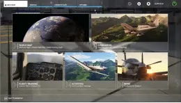  ??  ?? Flight Simulator’s ‘home’ screen.