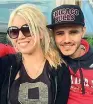  ??  ?? Wanda Nara e Mauro Icardi