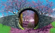  ??  ?? Ecco la porta che consente l’accesso al Giardino segreto del progetto di realtà virtuale Covid feel good