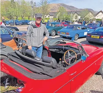  ?? ?? Enjoyable day Alistair Hepburn took part for the first time this year in a 1972 MGB Roadster