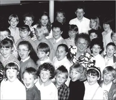  ??  ?? Glasgow Youth Choir were all smiles as they belted out a song in 1988