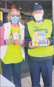  ?? (Pic: Marian Roche) ?? Teresa Sheehan and Georgie Wiley collecting for the Irish Cancer Society outside Farrell’s SuperValu in Mitchelsto­wn on Friday.