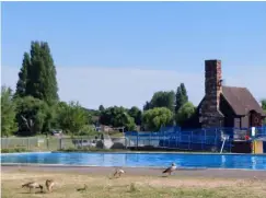  ?? Picture: Reading Borough Council ?? SHUT ON SCHEDULE: Christchur­ch Meadows paddling pool was closed ahead of last week’s heatwave
