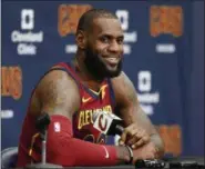  ?? RON SCHWANE — THE ASSOCIATED PRESS FILE ?? LeBron James’ status for the Cavaliers’ season opener is unclear because of an ankle injury.