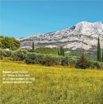  ??  ?? Espace Sainte-Victoire fut l’atelier à ciel ouvert de Cézanne pendant les vingt dernières années de sa vie.