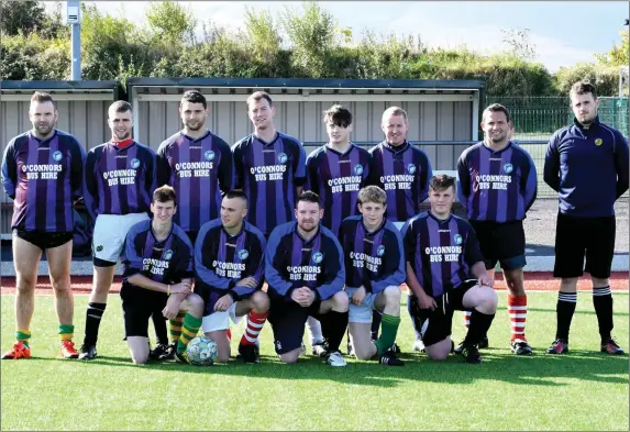  ?? Photo by Domnick Walsh ?? The Brandon CSCB team pictured before their Division 2 match against Annascaul Inch Utd at Mounthawk Park on Sunday.