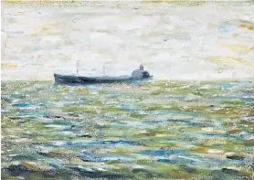  ?? ?? New horizons: Lowry created works such as Tanker (c.1965) in later life