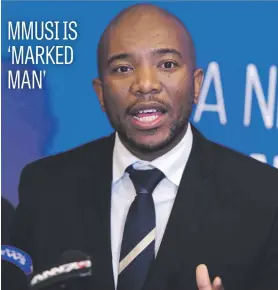  ?? Picture: Neil McCartney ?? DA leader Mmusi Maimane is upsetting the old guard in the DA, according to Siboniso Duma of the ANC, because they don’t like being led by a black person.