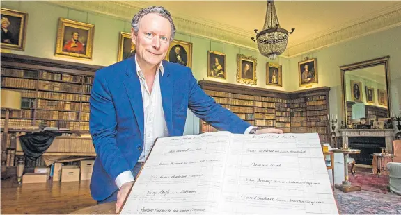  ?? Picture: Steve MacDougall. ?? Lord Charles Bruce says the Declaratio­n is “one of Europe’s most important documents of the medieval period”.