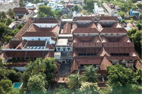  ?? — AFP photos ?? In this photograph taken on Sept 23, 2021, an aerial view shows mansions in Kanadukath­an town in India’s Tamil Nadu state.