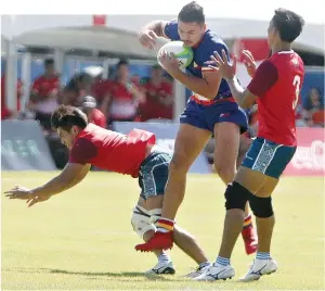  ??  ?? THE PHILIPPINE VOLCANOES won gold for the country in the rugby 7s competitio­n in the 30th SEA Games at Clark, Pampanga, at the weekend.