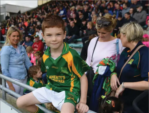  ??  ?? Kilmoyley fan Shane O’Sullivan at Austin Stack Park last Sunday afternoon for the meeting of Kimoyley and Lixnaw in the County Senior Hurling Final Photo by Domnick Walsh / Eye Focus