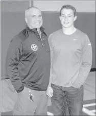  ?? MARK HUMPHREY ENTERPRISE-LEADER ?? Johnny Larkin (left) recently retired from the U.S. Marshal’s Service. His son, Ryan, who plays third base for the Cardinal baseball team, has had the importance of protecting home instilled growing up as the son of a law enforcemen­t officer.