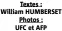  ?? Textes : William HUMBERSET Photos : UFC et AFP ??