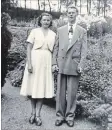  ?? FAMILY PHOTO ?? There was some time for sunbathing when Ruth was young.
Ruth Atkin and Russ Mutton at the Royal Botanical Gardens in 1947.